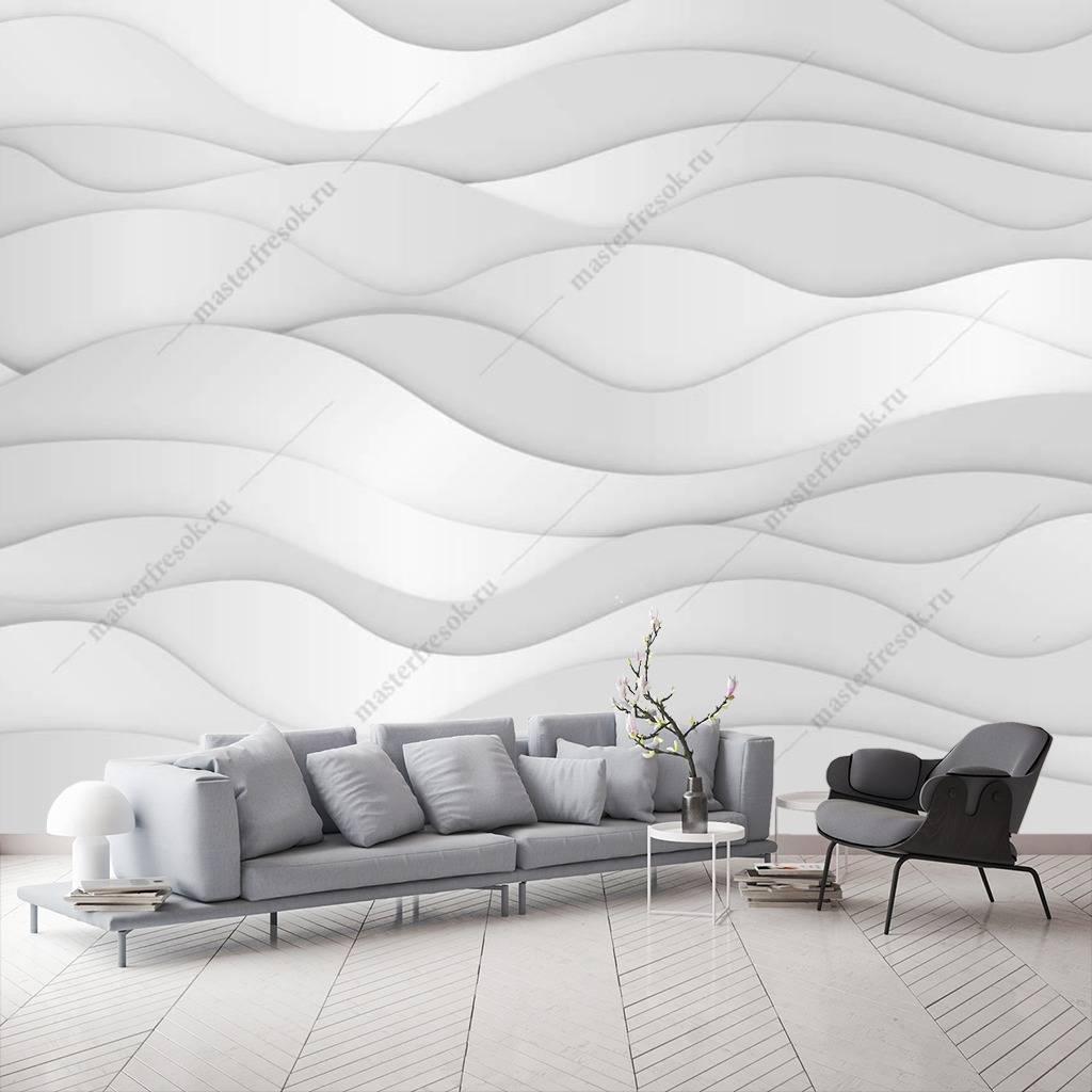 Фотообои 3д прозрачные волны  10-780