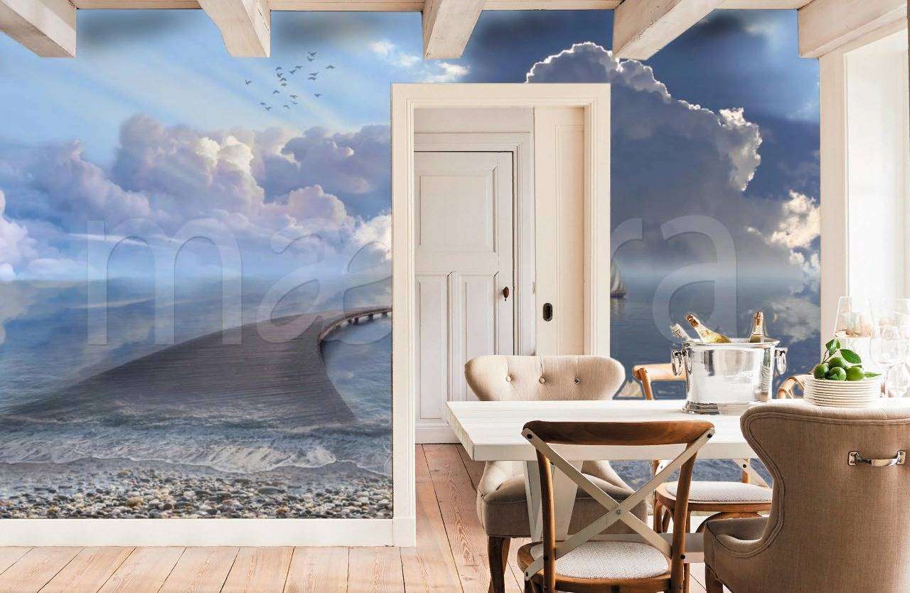 Фотообои в интерьере дорога в облака  7-603 фото