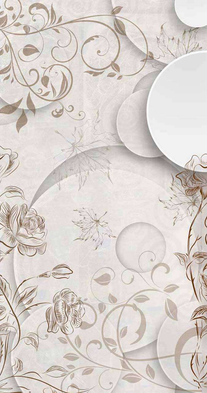 Фотообои в интерьере 3д цветы графические  7-831 фото