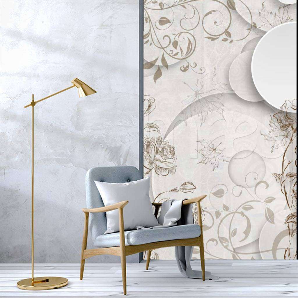 Фотообои 3д цветы графические  7-831