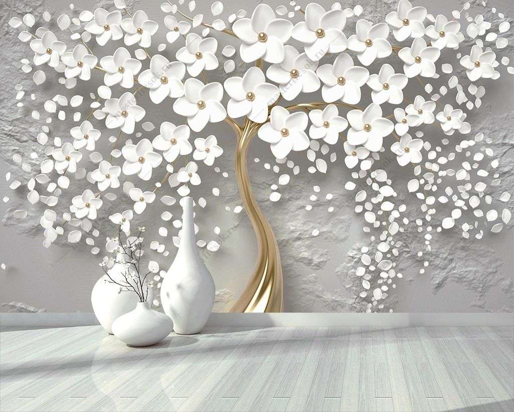 Фотообои в интерьере 3д дерево  10-887 фото