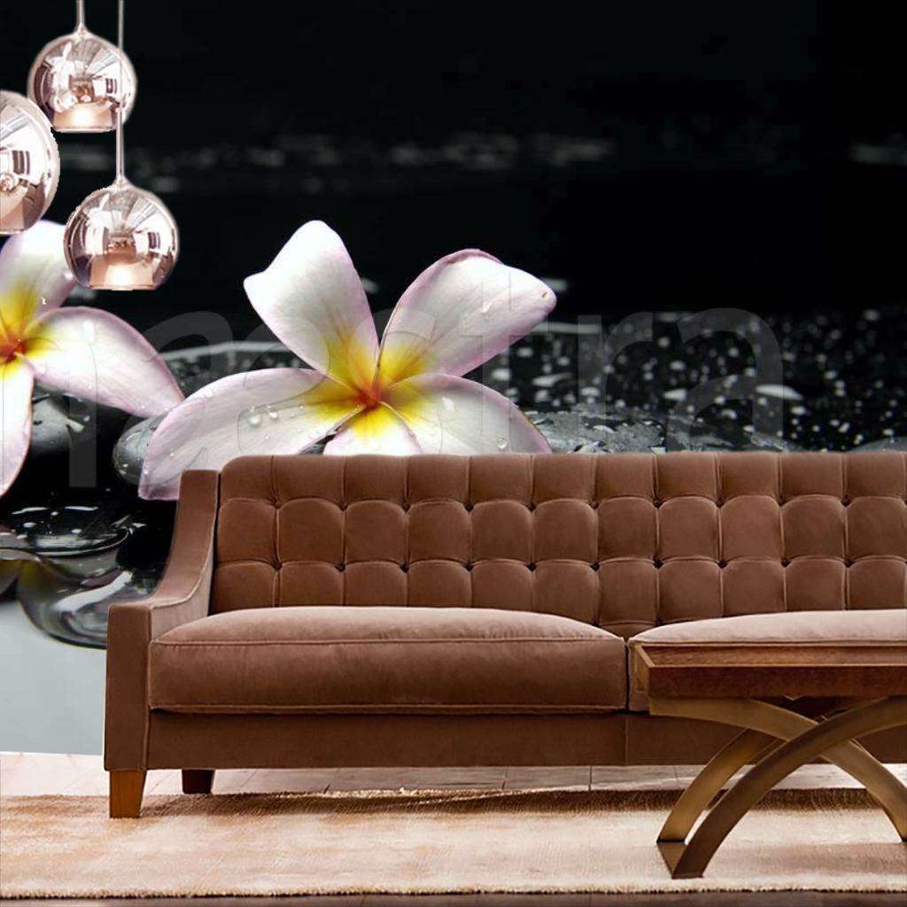 Фотообои Нежные цветы на камнях  4-034