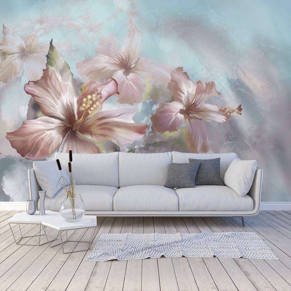 Фотообои в интерьере чайная роза  13-279 фото