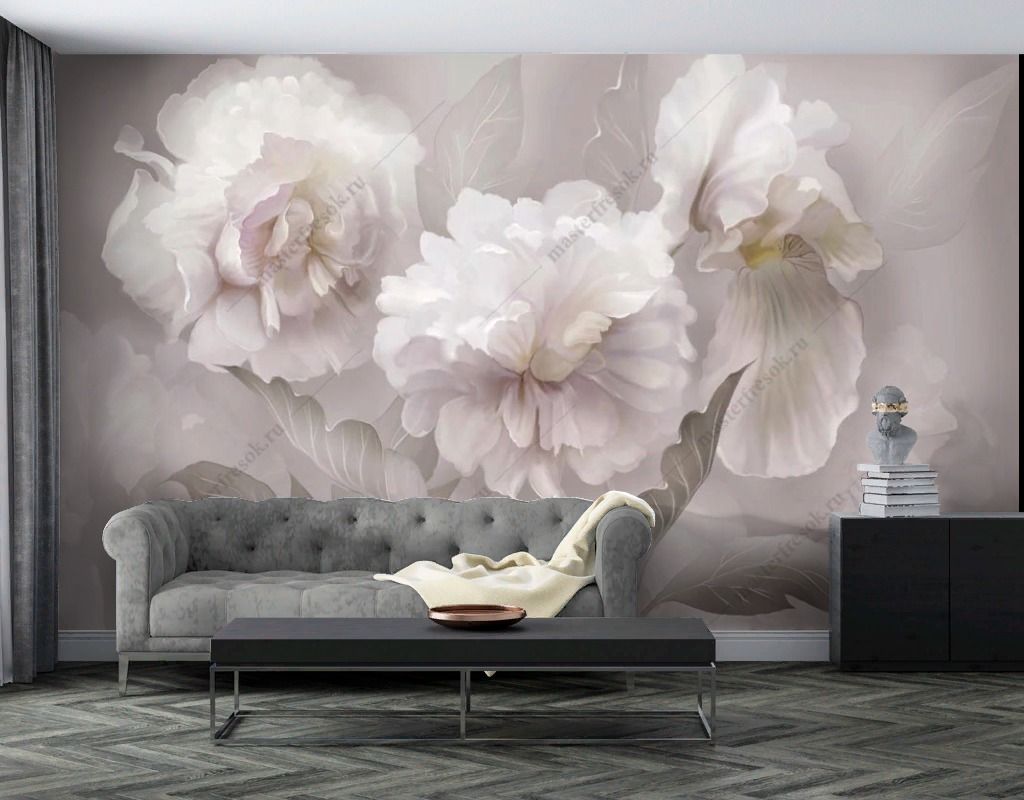 Фотообои Фреска пионы  13-486