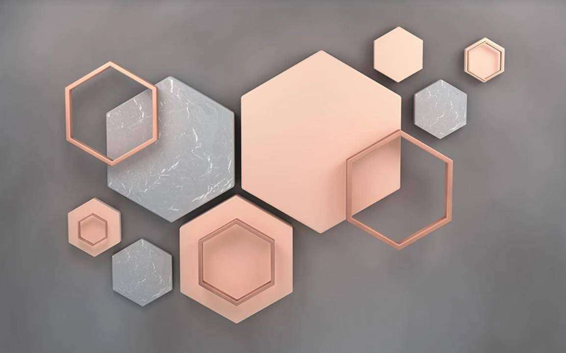 Фотообои в интерьере 3д стереоскопические розовые  15-364 фото