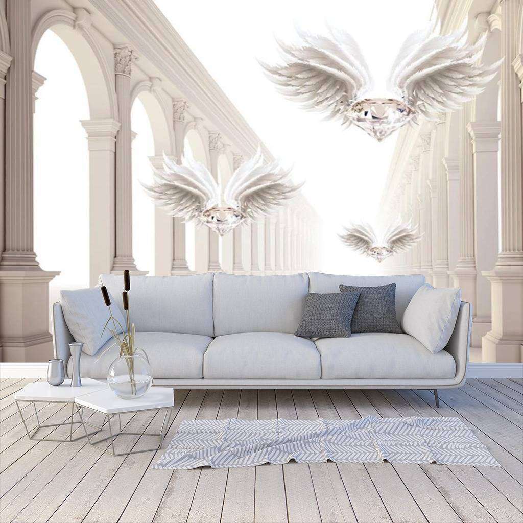 Фотообои 3д колонны в тоннеле  15-448