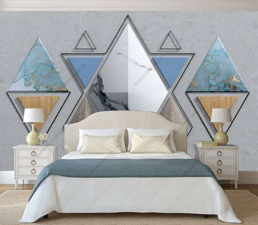 Фотообои в интерьере геометрическое искусство  16-088 фото