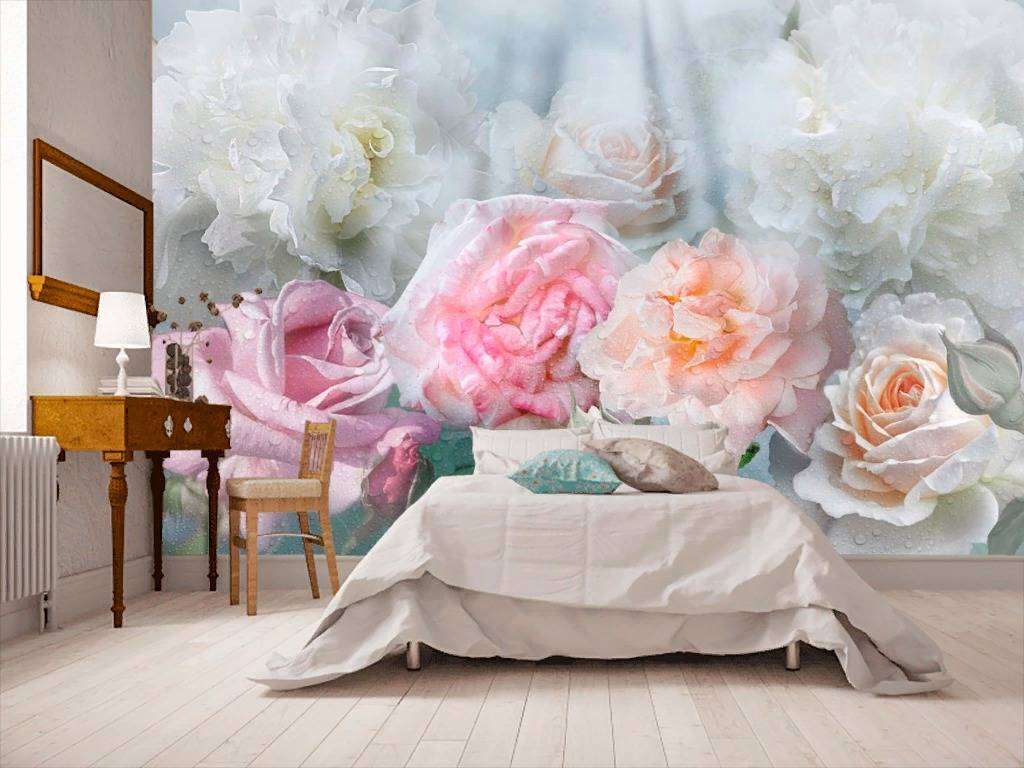 Фотообои в интерьере альберто гильен розы  13-288 фото