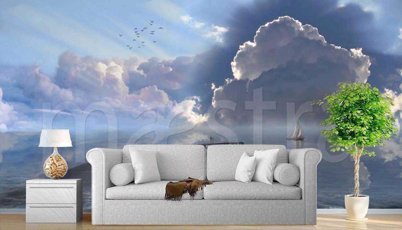 Фотообои в интерьере дорога в облака  7-603 фото