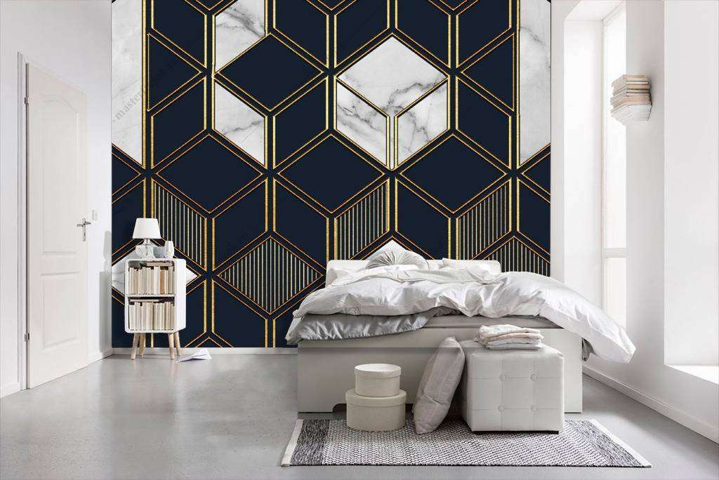 Фотообои в интерьере 3д фон темный  10-682 фото