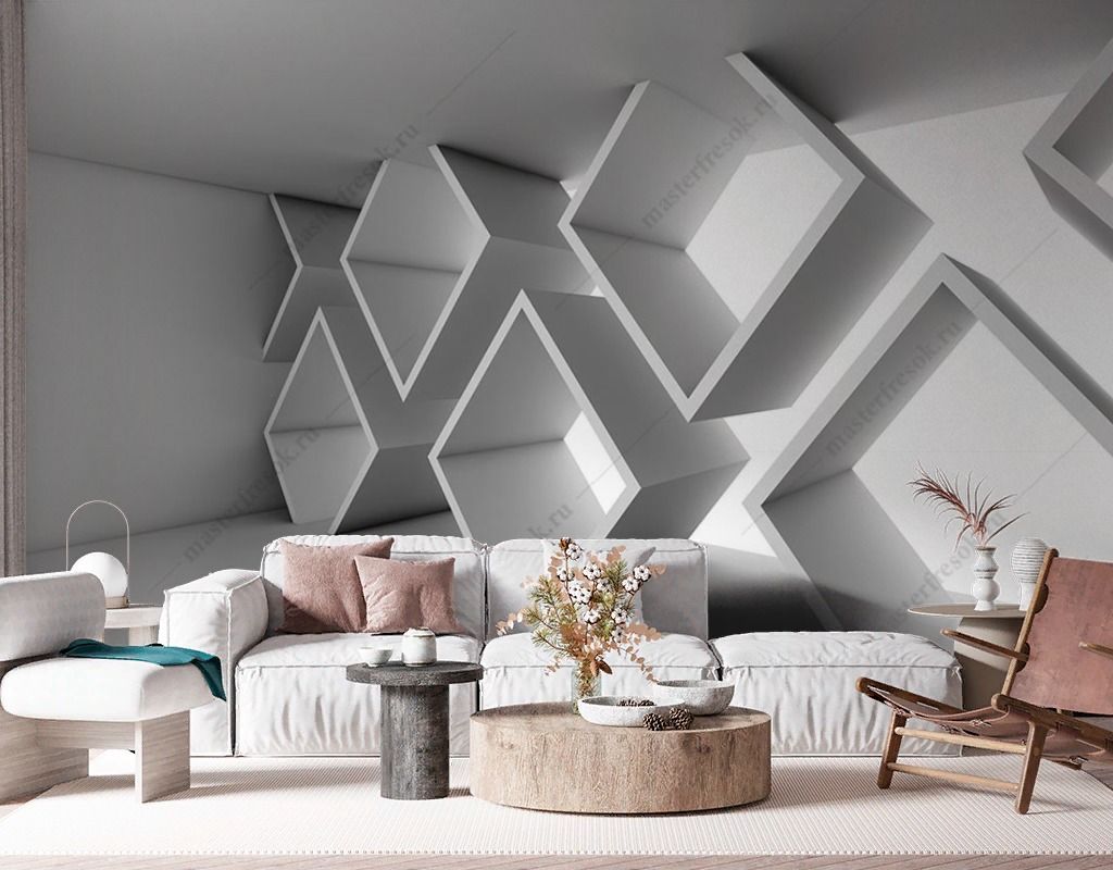 Фотообои Трёхмерные ромбы  10-978