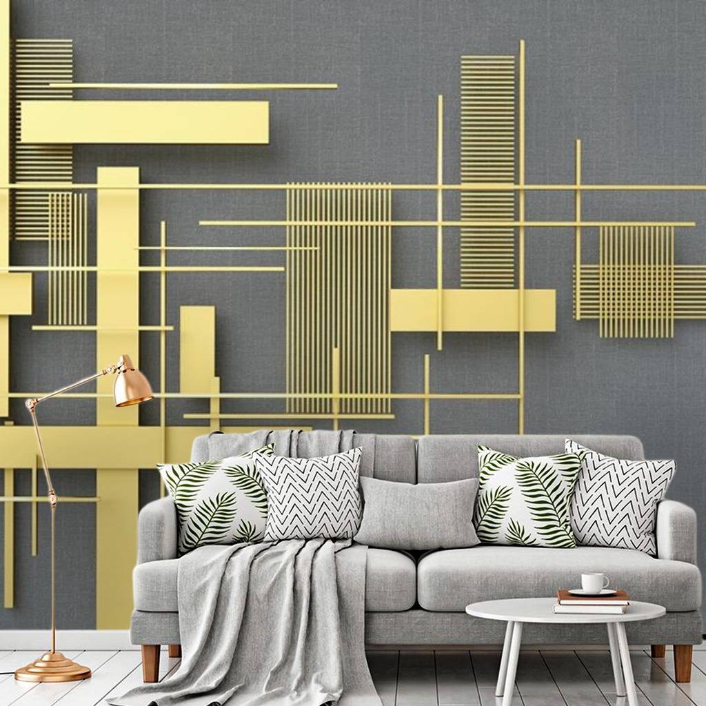 Фотообои Винтаж золото на сером  15-425