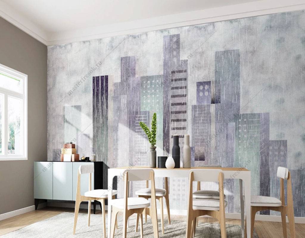 Фотообои Город акварелью  15-868