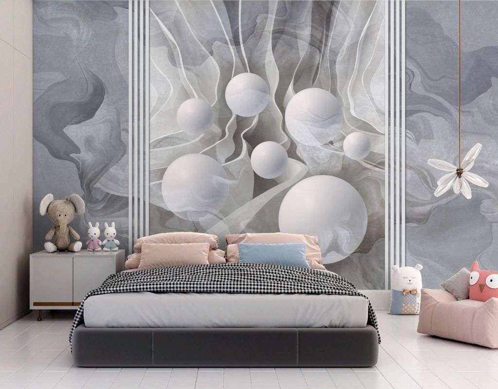 Фотообои в интерьере 3д абстракция  13-702 фото