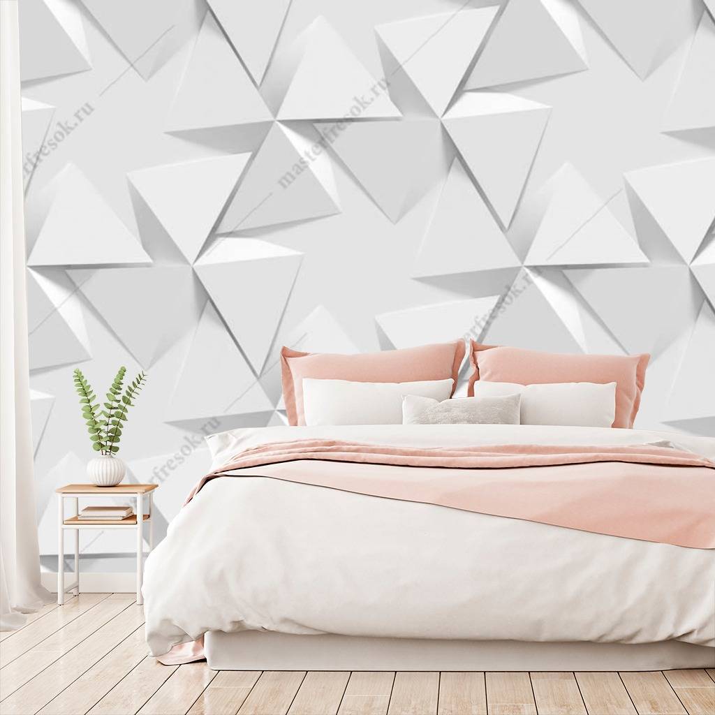Фотообои 3д объемные треугольники  10-812
