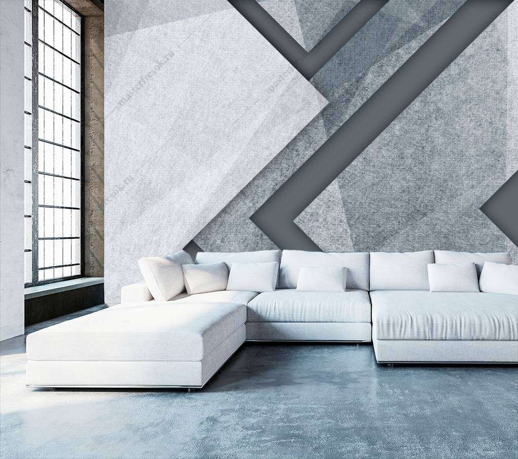 Фотообои в интерьере 3д бетон  10-680 фото