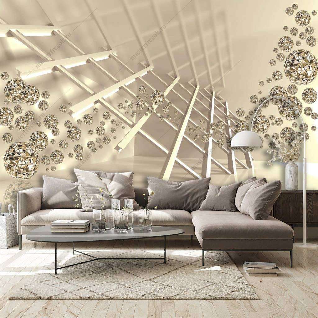 Фотообои в интерьере 3д лестница  10-848 фото