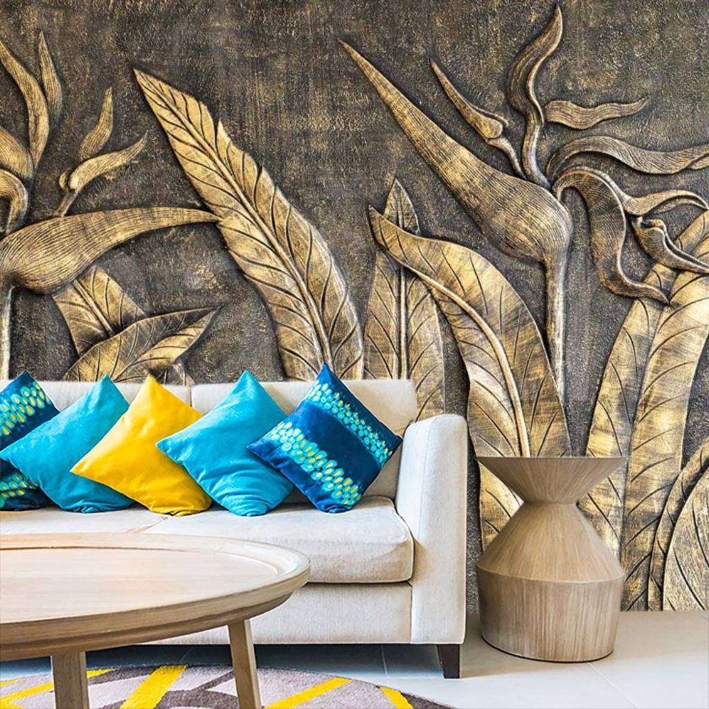 Фотообои Бесшовные обои на стену:  Листья 3д. Артикул: 7-804  