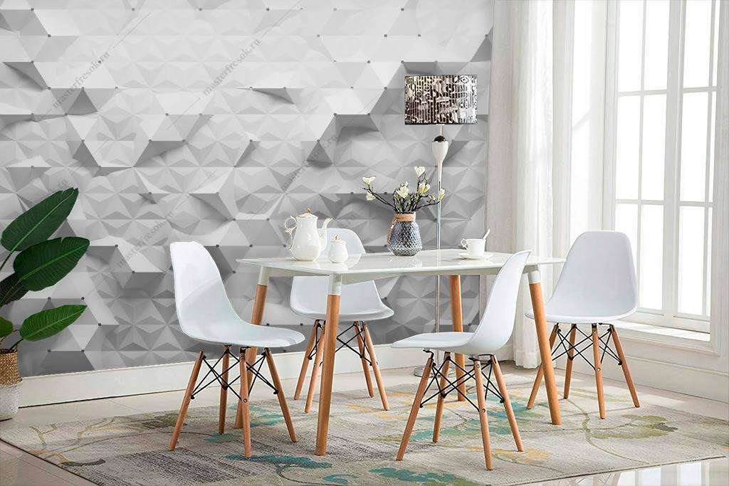 Фотообои в интерьере 3д объемные соты  10-815 фото