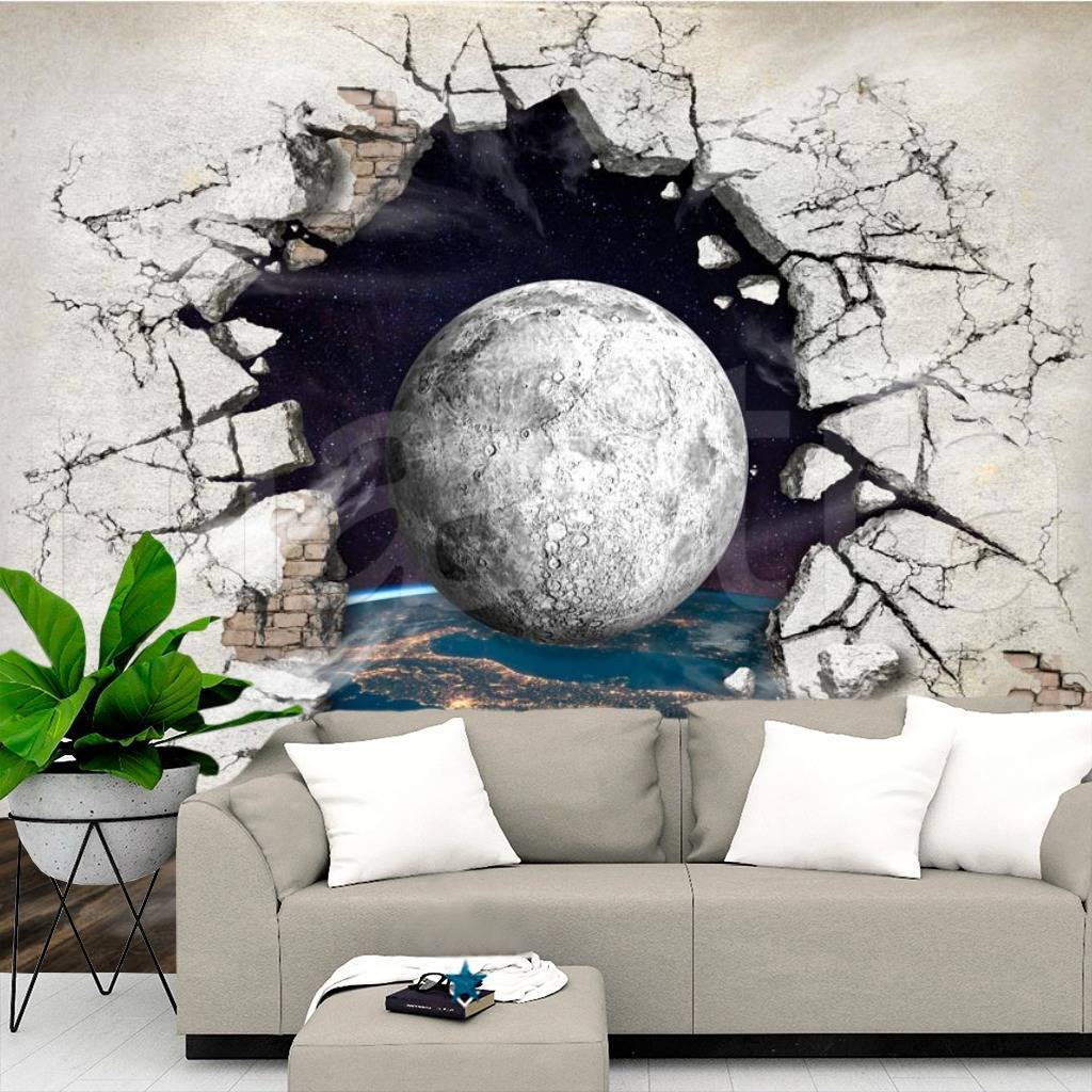 Фотообои Мяч вылетает из стены  10-547