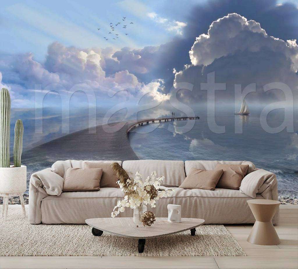 Фотообои в интерьере дорога в облака  7-603 фото