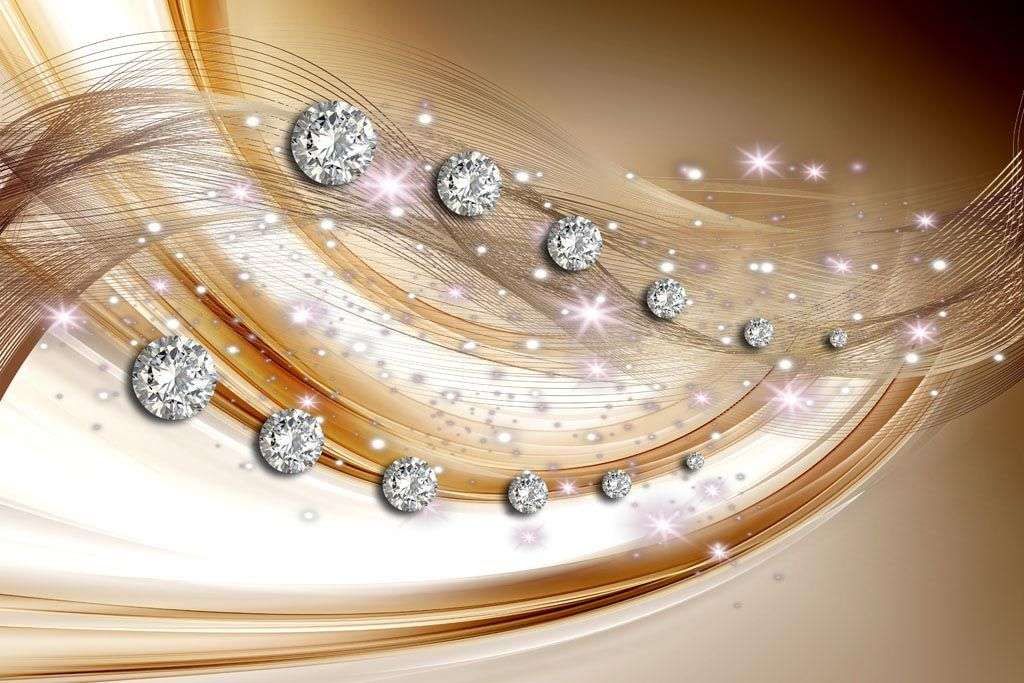 Фотообои в интерьере волна из нитей  10-601 фото