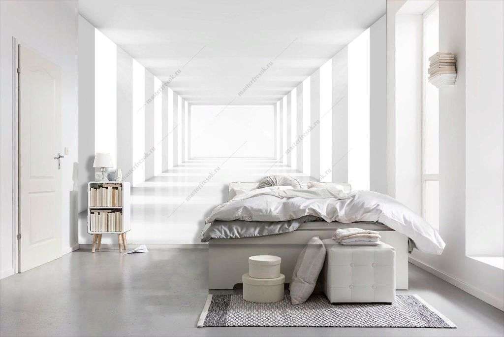 Фотообои в интерьере тоннель световой  10-982 фото