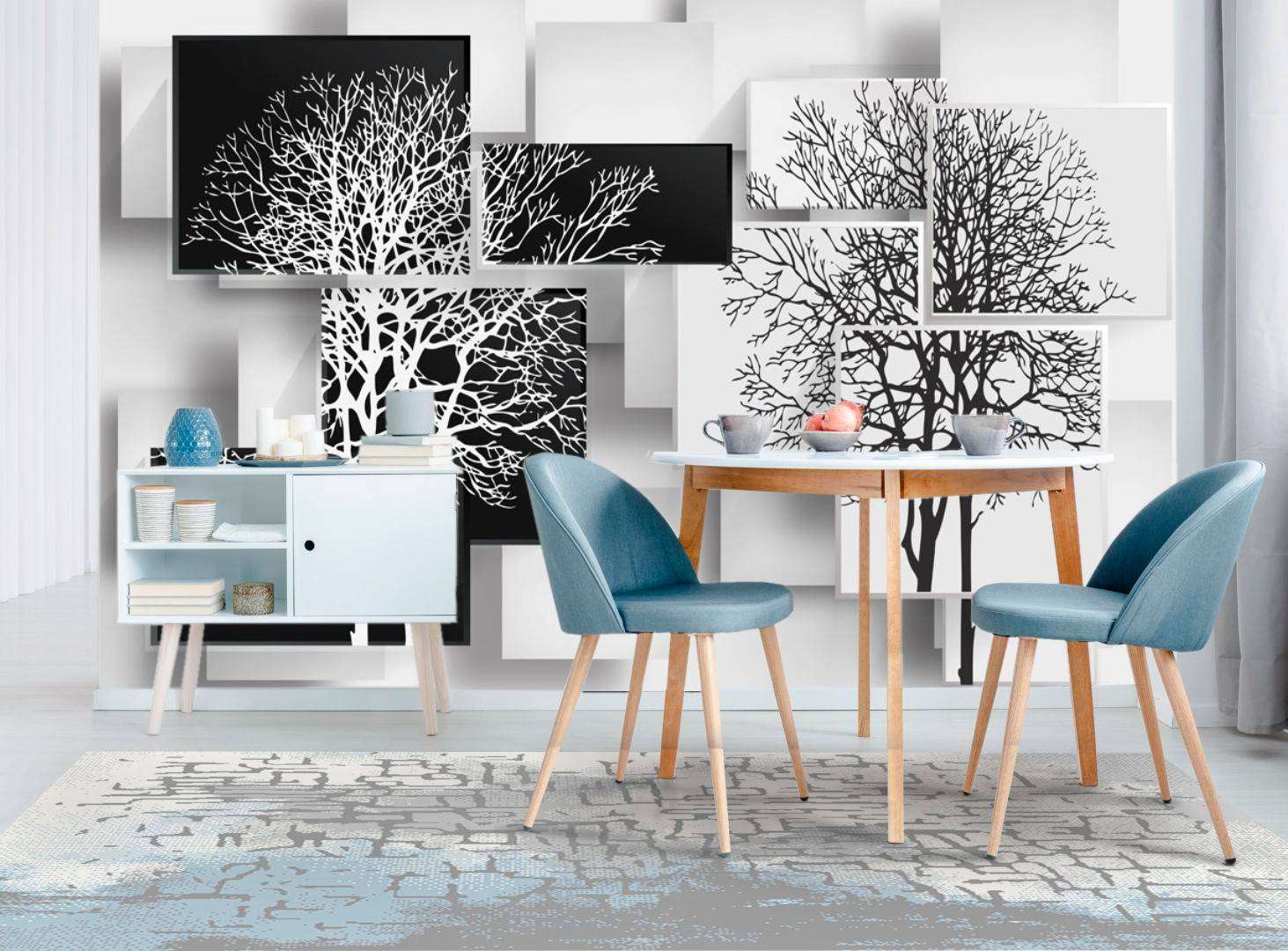 Фотообои в интерьере 3д деревья  10-605 фото