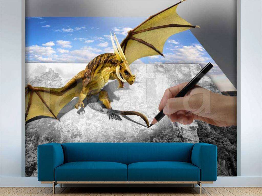 Фотообои 3d дракон  7-307