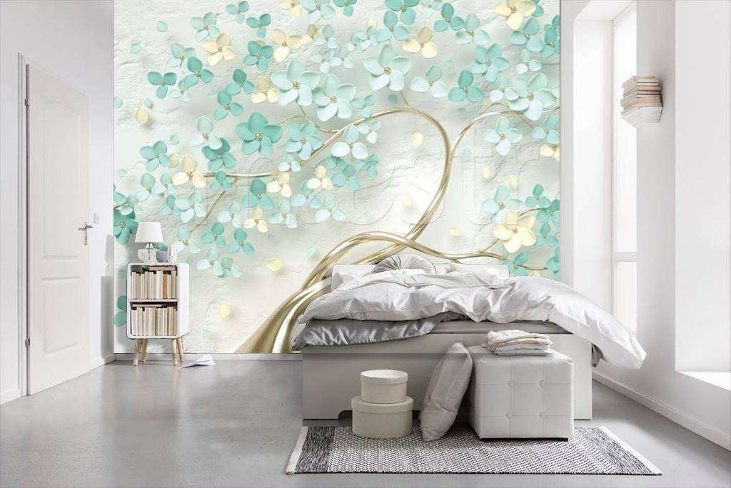 Фотообои Свежий мятный зеленый 3д  15-009