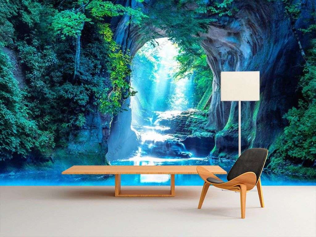 Фотообои в интерьере водопад чиба  9-1595 фото
