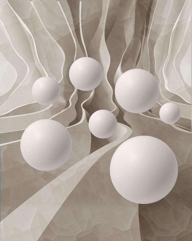 Фотообои в интерьере дорога с шариками  10-600 фото