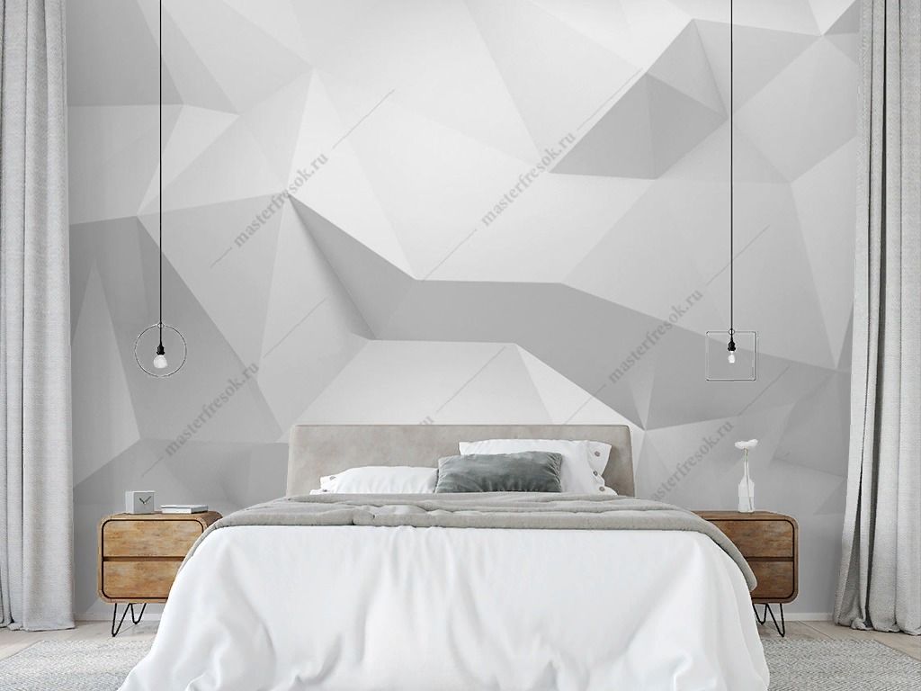 Фотообои фон серый геометрия    9-1891