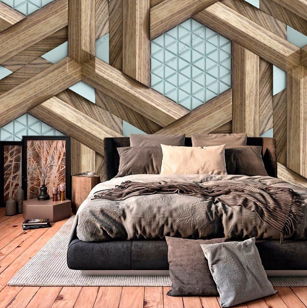 Фотообои 3D деревянный узор  9-1575