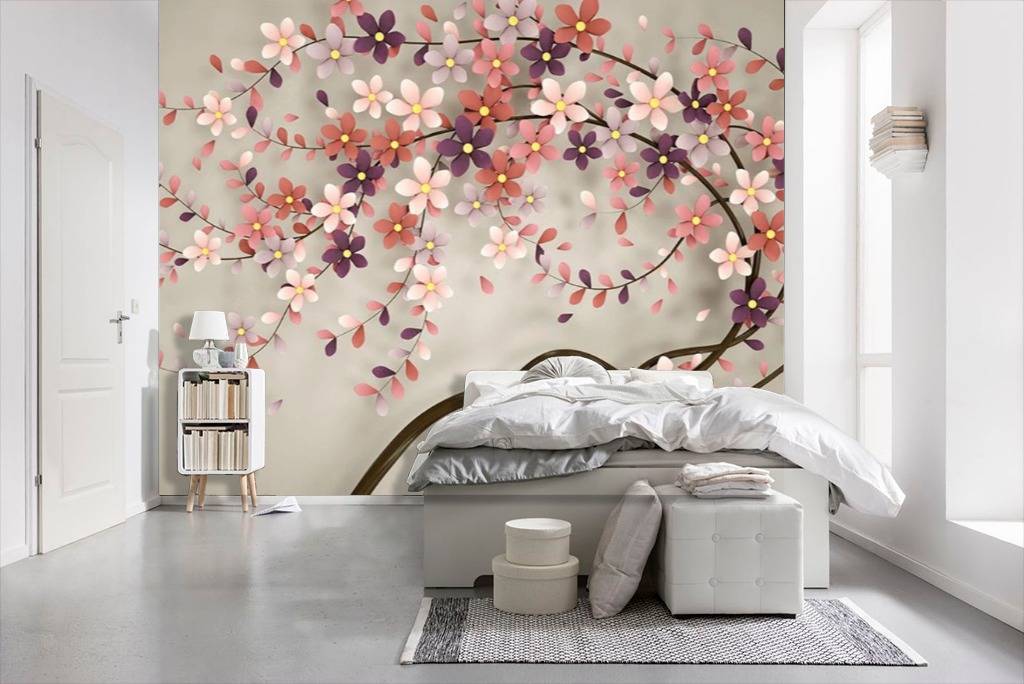 Фотообои Розовая ветвь  15-593