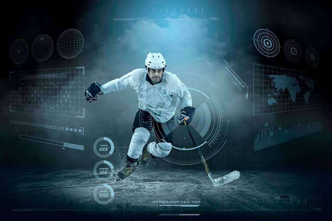 Фотообои в интерьере мысли хоккеиста  12-558 фото