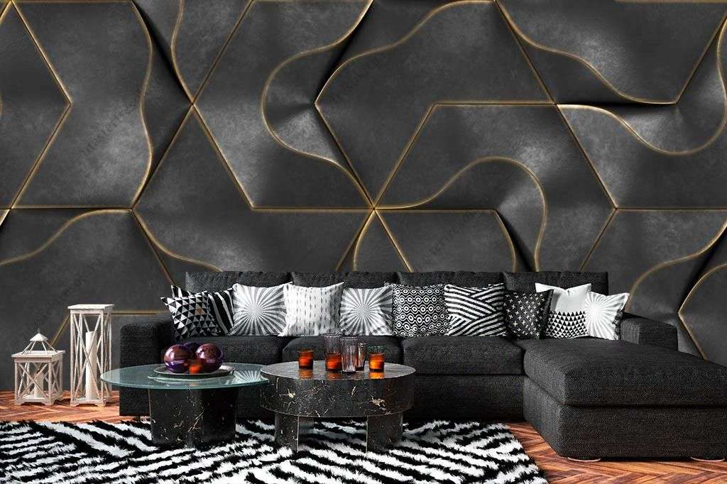 Фотообои в интерьере черная вуаль 3д  9-1590 фото