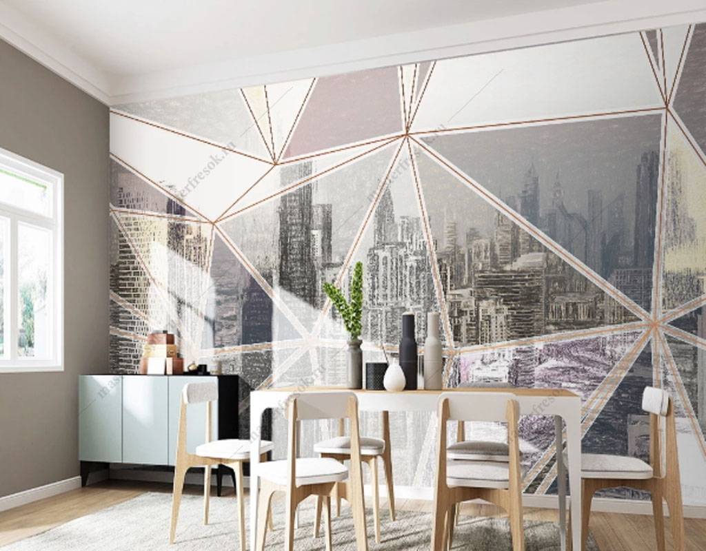 Фотообои Город за стеклом  15-841
