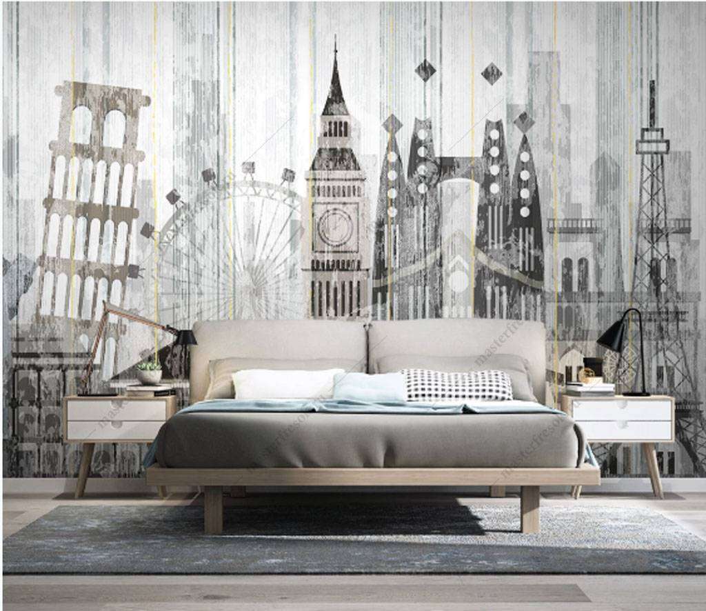 Фотообои в интерьере пизанская башня  15-855 фото