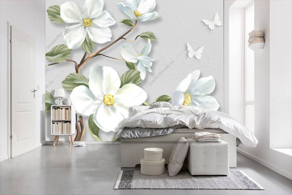 Фотообои 3д цветы яблони  10-638