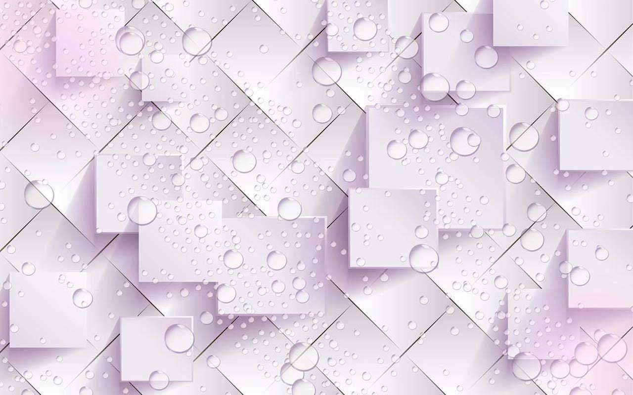 Фотообои в интерьере 3д геометрия в синих квадратах  10-530 фото