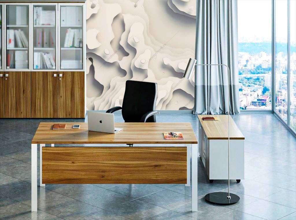 Фотообои в интерьере белая текстура  10-869 фото