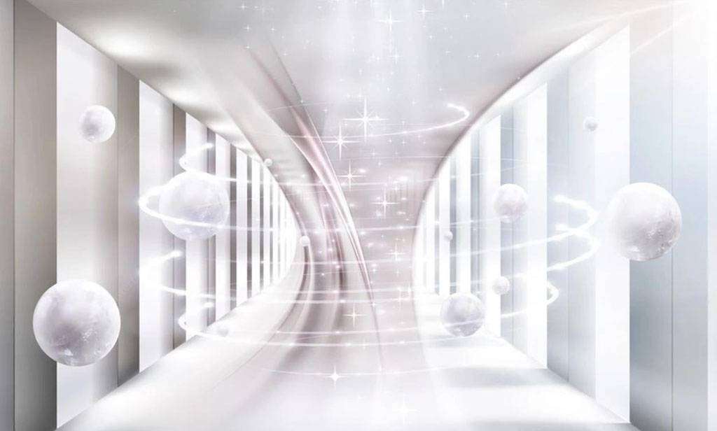 Фотообои в интерьере вихрь шаров  15-711 фото