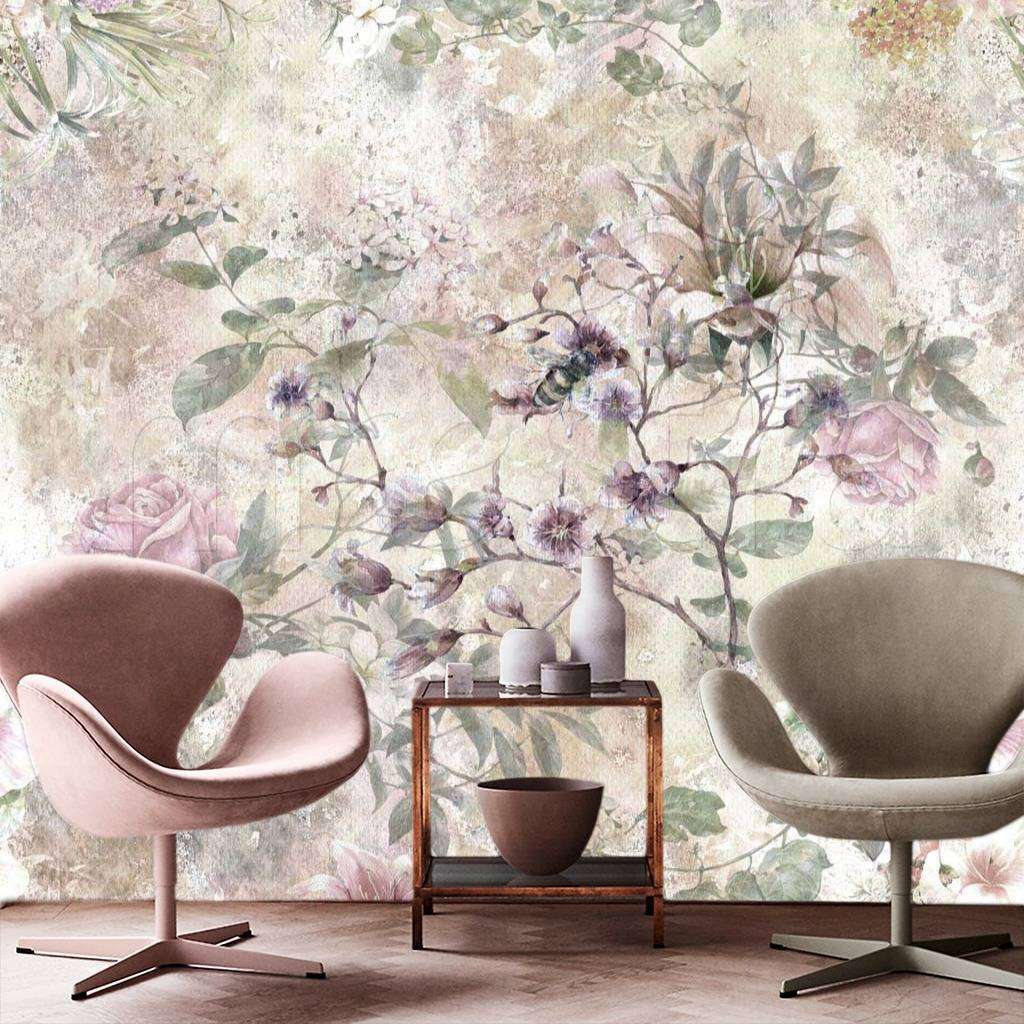 Фотообои Цветы на рисунке  9-094