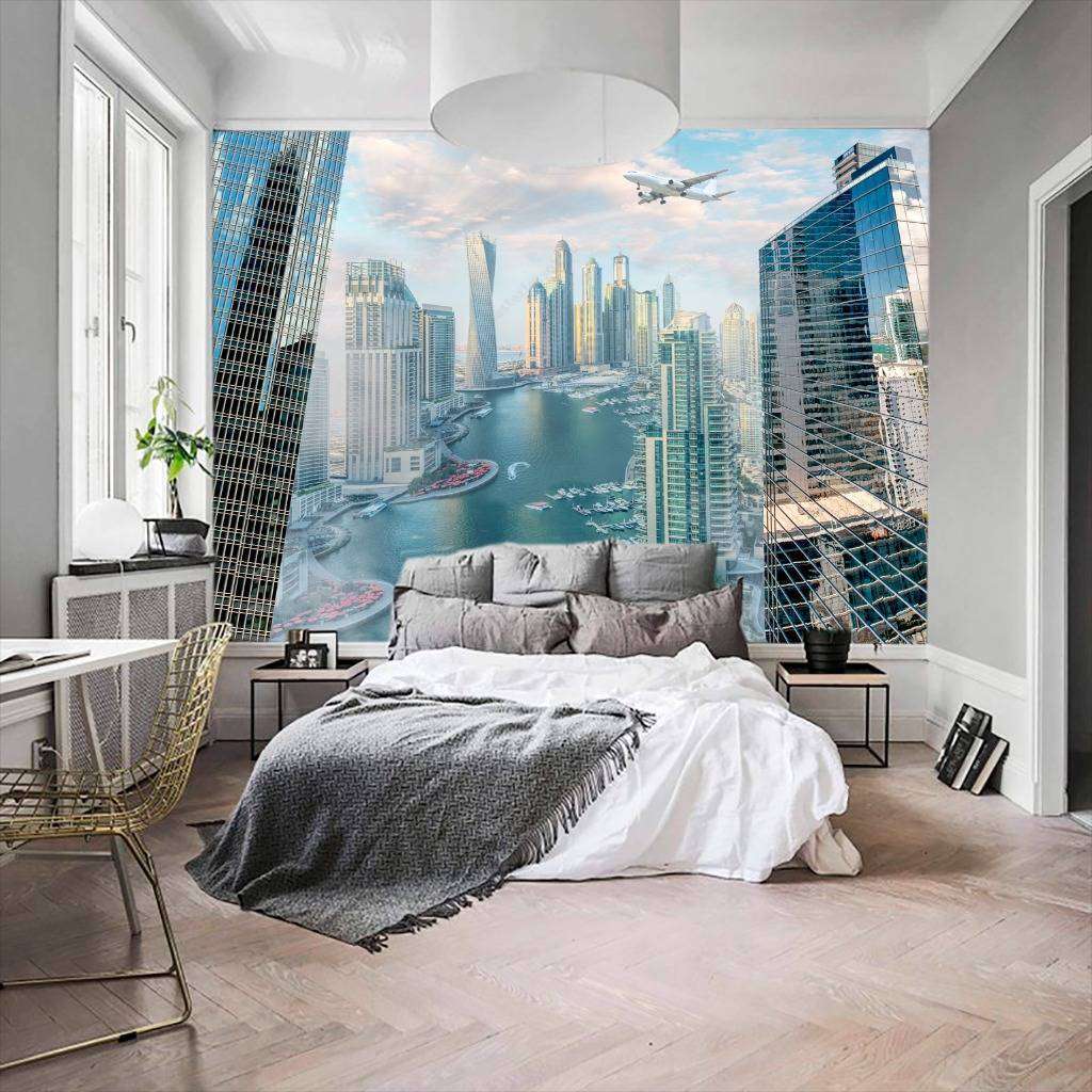 Фотообои в интерьере небоскребы дубая  13-183 фото