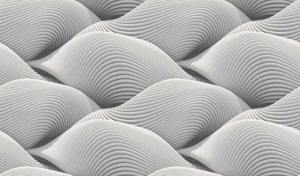 Фотообои в интерьере 3д волнообразная фактура  10-809 фото