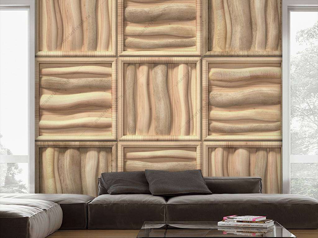 Фотообои в интерьере 3д фон плитка  10-684 фото