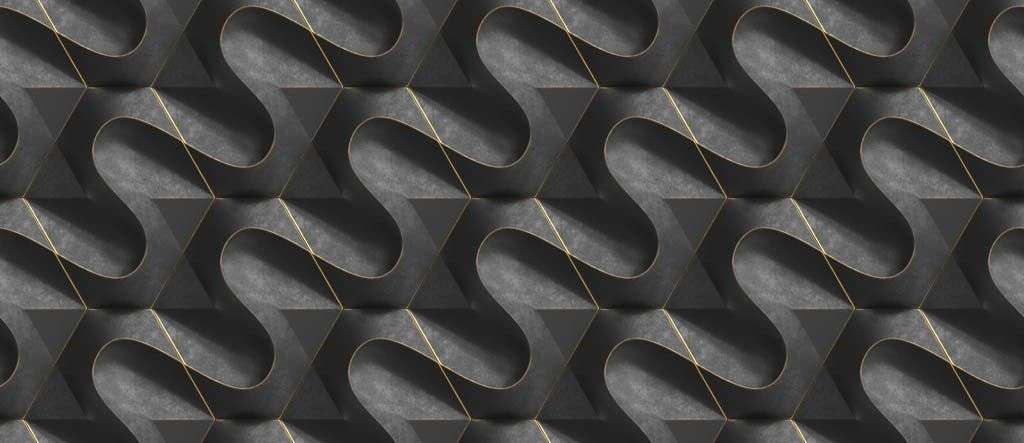 Фотообои в интерьере черная 3д панель  9-1591 фото