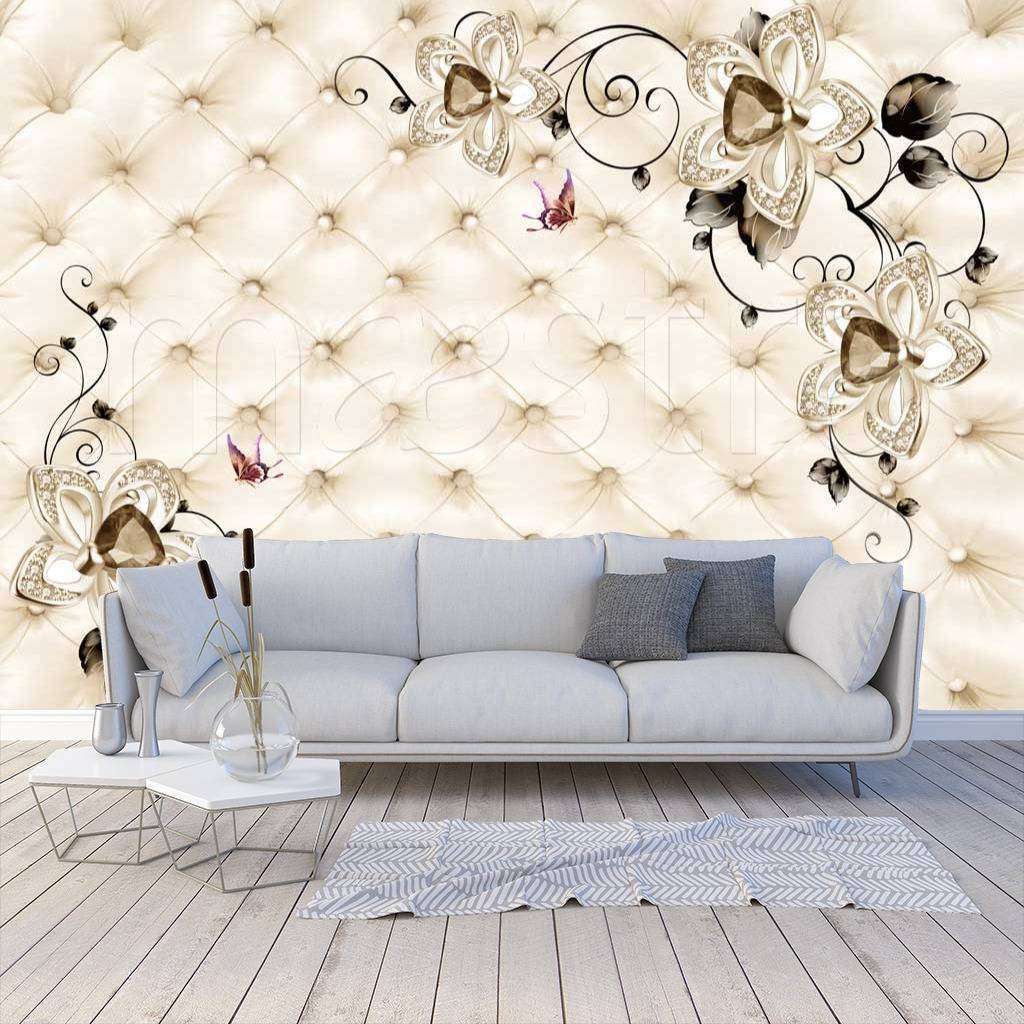 Фотообои Цветы на фоне 3д  10-408