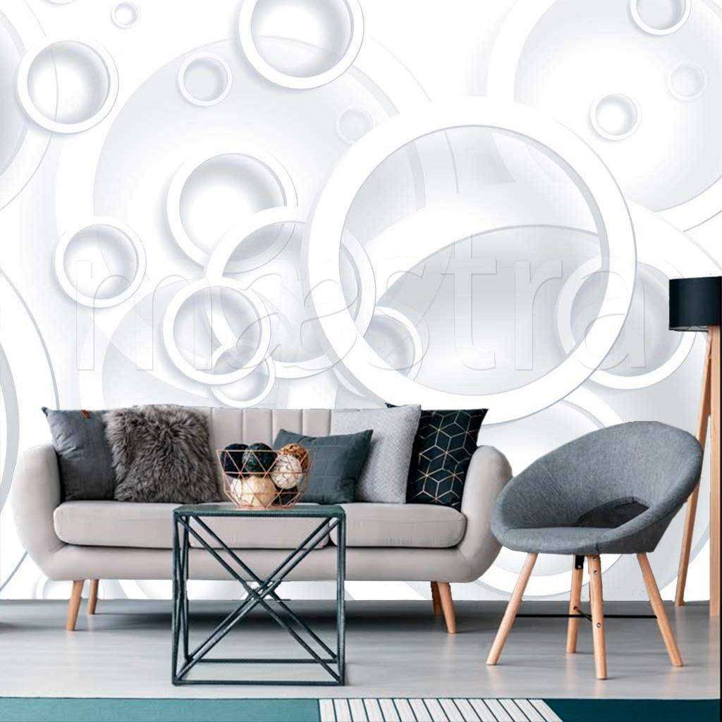 Фотообои Бесшовные обои на стену:  Белые круги. Артикул: 9-194  